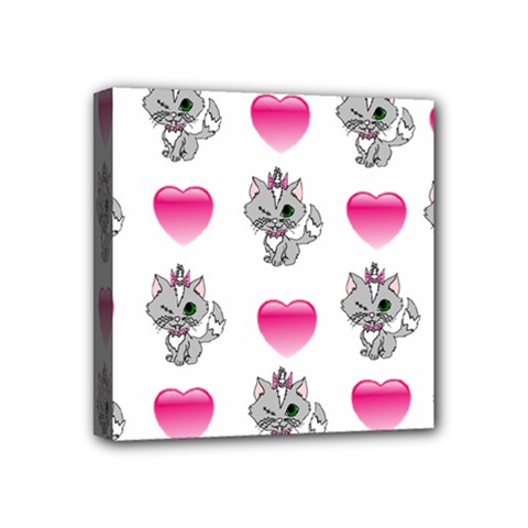 Evil Sweetheart Kitty Mini Canvas 4  X 4  by IIPhotographyAndDesigns