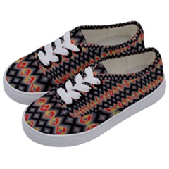 Red And Black Zig Zags  Kids  Classic Low Top Sneakers by flipstylezfashionsLLC