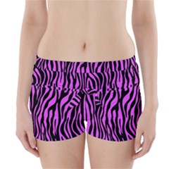 Zebra Stripes Pattern Trend Colors Black Pink Boyleg Bikini Wrap Bottoms by EDDArt