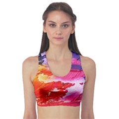 Red Purple Paint                               Women s Sports Bra by LalyLauraFLM