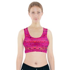 Pink And Purple And Peacock Created By Flipstylez Designs Sports Bra With Pocket by flipstylezfashionsLLC