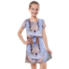 Squirrel Looks At You Kids  Cross Web Dress by FunnyCow