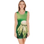 Dandelion Flower Green Chief Bodycon Dress