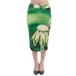 Dandelion Flower Green Chief Midi Pencil Skirt