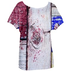Abstract Art Of Grunge Wood Women s Oversized Tee by FunnyCow