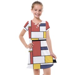 Neoplasticism Style Art Kids  Cross Web Dress by FunnyCow