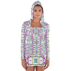 Colorful Modern Floral Baroque Pattern 7500 Long Sleeve Hooded T-shirt by dflcprints