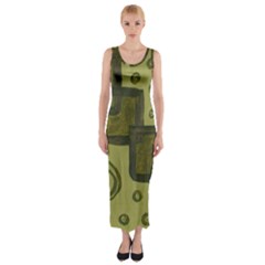 Four Squares Fitted Maxi Dress