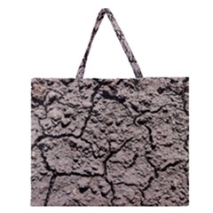 Earth  Dark Soil With Cracks Zipper Large Tote Bag by FunnyCow