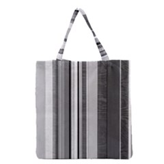 Shades Of Grey Wood And Metal Grocery Tote Bag by FunnyCow