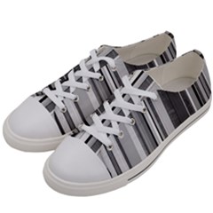 Shades Of Grey Wood And Metal Women s Low Top Canvas Sneakers by FunnyCow