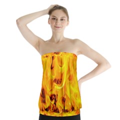 Fire And Flames Strapless Top by FunnyCow
