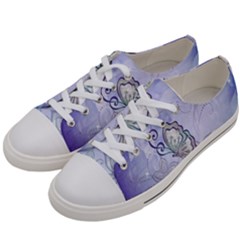 Wonderful Butterlies With Flowers Women s Low Top Canvas Sneakers by FantasyWorld7