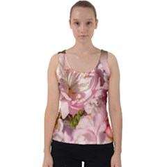 Beautiful Flowering Almond Velvet Tank Top by FunnyCow