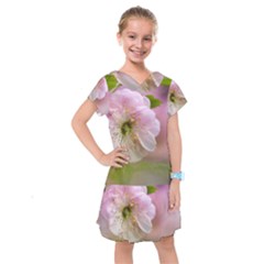 Single Almond Flower Kids  Drop Waist Dress by FunnyCow
