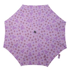 Violet Pink Flower Dress Hook Handle Umbrellas (small) by snowwhitegirl