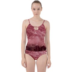 Red  Ocean Splash Cut Out Top Tankini Set by snowwhitegirl