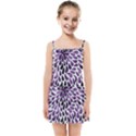 Purple Abstract Swirl Drops Kids Summer Sun Dress View1