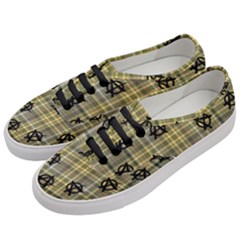 Yellow Plaid Anarchy Women s Classic Low Top Sneakers by snowwhitegirl