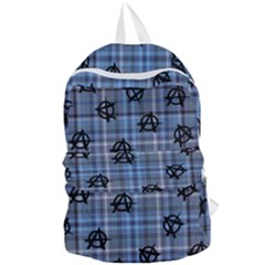 Blue  Plaid Anarchy Foldable Lightweight Backpack by snowwhitegirl