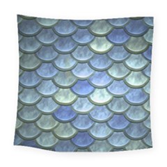 Blue Mermaid Scale Square Tapestry (large)