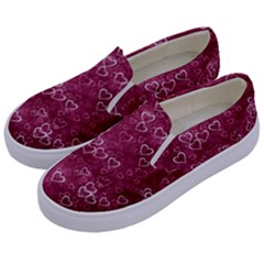 Heart Pattern Kids  Canvas Slip Ons by snowwhitegirl