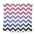 Pink Blue Black Ombre Chevron Square Tapestry (Large) View1