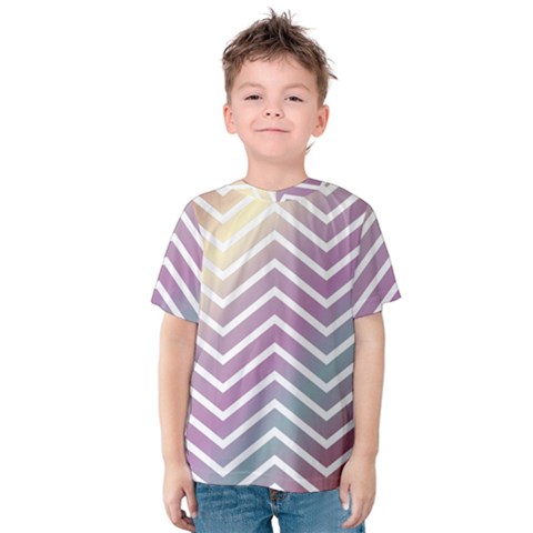 Ombre Zigzag 01 Kids  Cotton Tee by snowwhitegirl