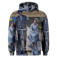 Couple On Bicycle Men s Overhead Hoodie by vintage2030