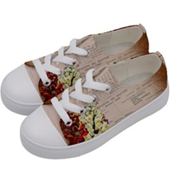 Letter Floral Kids  Low Top Canvas Sneakers by vintage2030