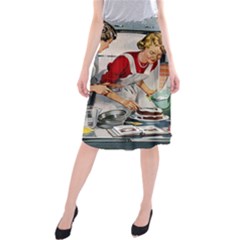 Retro Baking Midi Beach Skirt by vintage2030