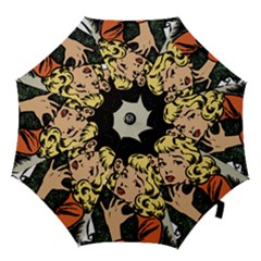 Hugging Retro Couple Hook Handle Umbrellas (medium) by vintage2030