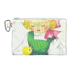 Girl 1731722 1920 Canvas Cosmetic Bag (large)