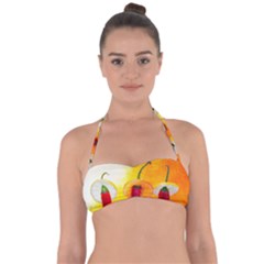 Three Red Chili Peppers Halter Bandeau Bikini Top by FunnyCow