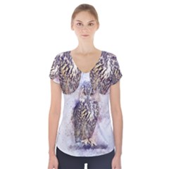 Bird 2552769 1920 Short Sleeve Front Detail Top