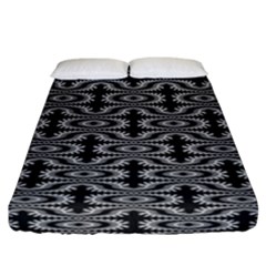 Monochrome Centipede Arabesque Fitted Sheet (california King Size) by linceazul