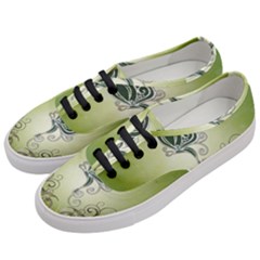 Wonderful Butterlies , Green Colors Women s Classic Low Top Sneakers by FantasyWorld7