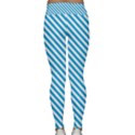 Oktoberfest Bavarian Blue and White Small Candy Cane Stripes Classic Yoga Leggings View2