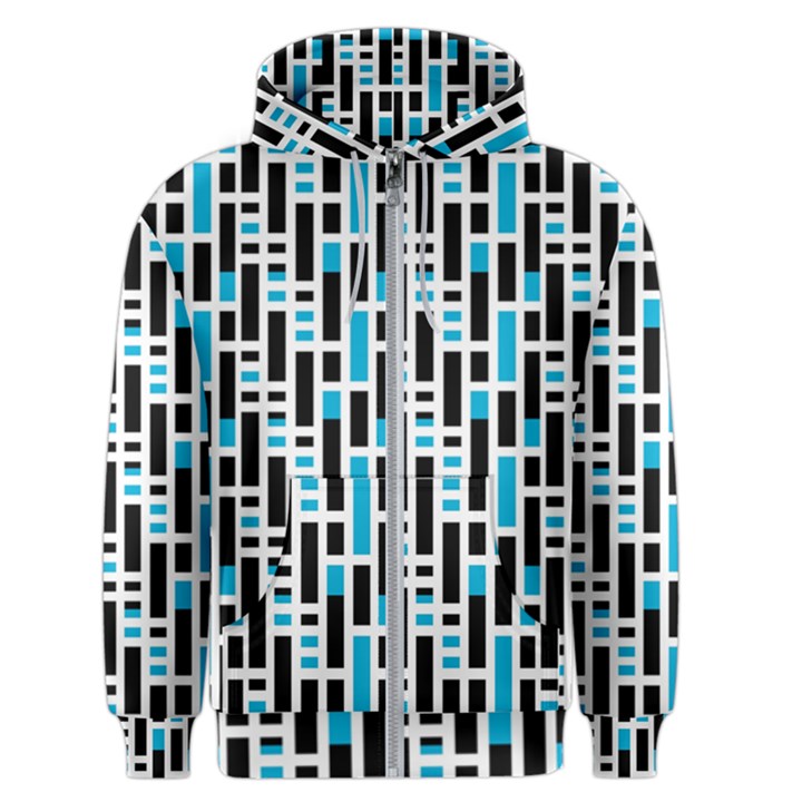 Linear Sequence Pattern Design Men s Zipper Hoodie