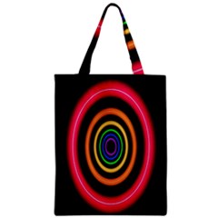 Neon Light Abstract Pattern Lines Zipper Classic Tote Bag