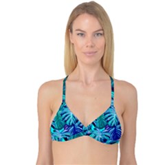 Leaves Tropical Palma Jungle Reversible Tri Bikini Top by Sapixe
