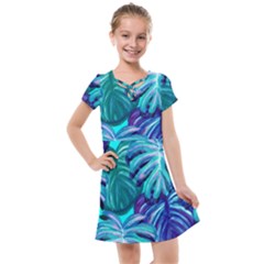 Leaves Tropical Palma Jungle Kids  Cross Web Dress