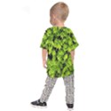 Green Hedge Texture Yew Plant Bush Leaf Kids Raglan Tee View2