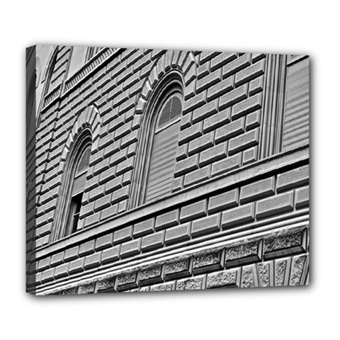 Brickwork Stone Building Facade Deluxe Canvas 24  X 20  (stretched) by Sapixe