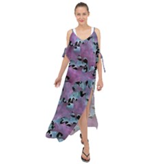 Modern Abstract Texture Pattern Maxi Chiffon Cover Up Dress by dflcprints