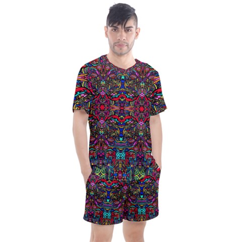 Color Maze Of Minds Men s Mesh Tee And Shorts Set by MRTACPANS