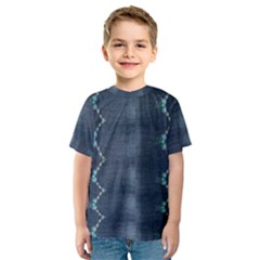 Blue Denim Pattern Native American Beads Pattern By Flipstylez Designs Kids  Sport Mesh Tee