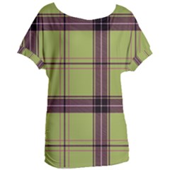 Avocado Green Plaid Women s Oversized Tee by snowwhitegirl