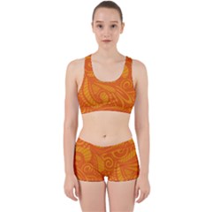 Pop Orange Work It Out Gym Set by ArtByAmyMinori