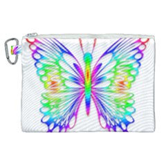Rainbow Butterfly Canvas Cosmetic Bag (xl) by amazinganimals